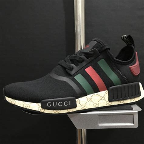 ua adidas x gucci nmd r1 black|adidas x gucci gg monogram.